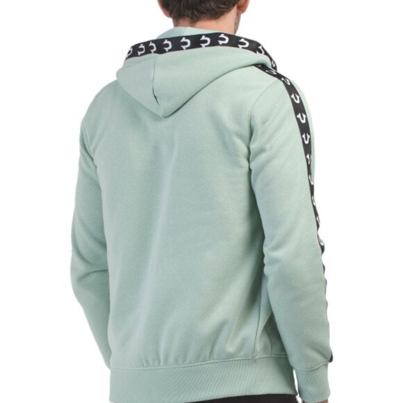 True Religion Mens Logo Tape Sweatsuit Size XL Fleece Tracksuit Frosty Green NWT - Picture 8 of 9
